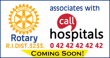 Rotary associate to callhospitlas in Chennai